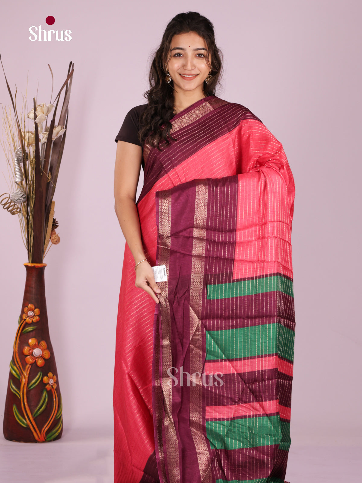 DJS25211 - Semi Mysoresilk Saree - Shop on Shrus.com