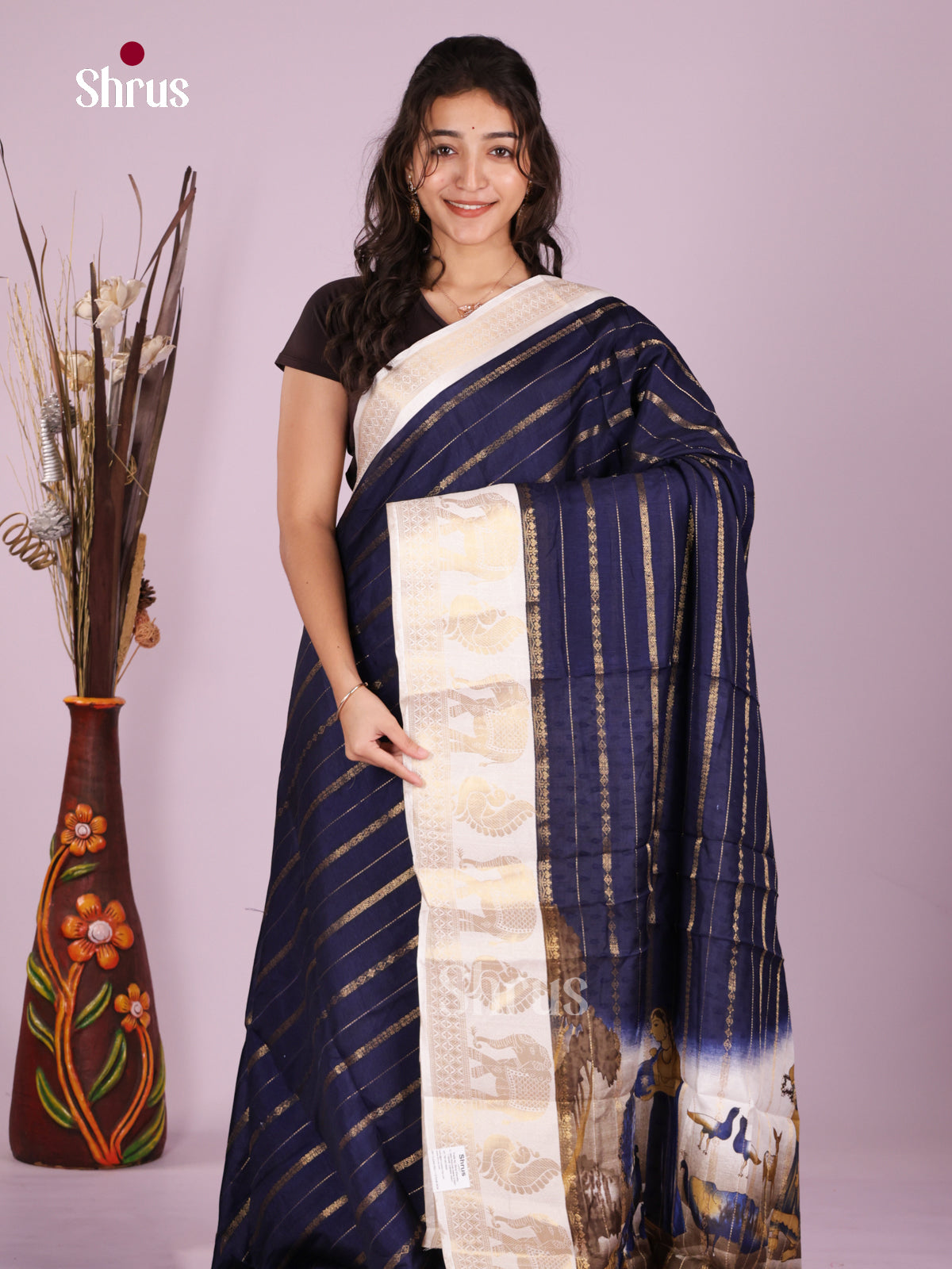 DJS25219 - Semi Mysoresilk Saree - Shop on Shrus.com
