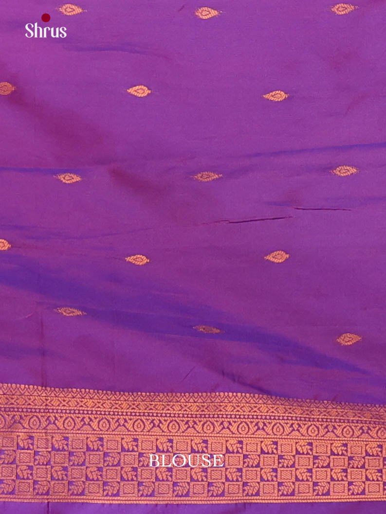 Pink & Purple - Semi Softsilk Saree
