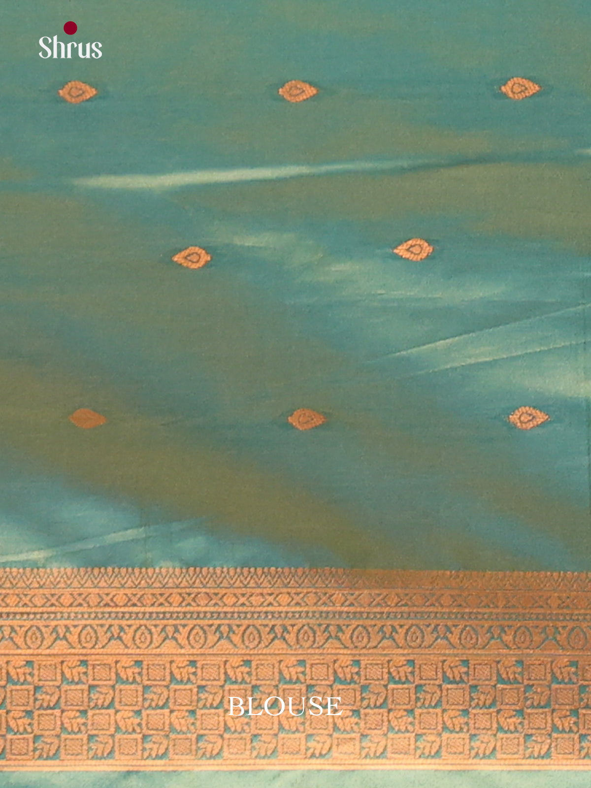 Brick & Green - Semi Softsilk Saree