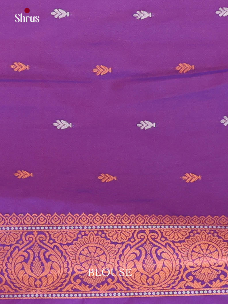 Pink & Violet - Semi Softsilk Saree