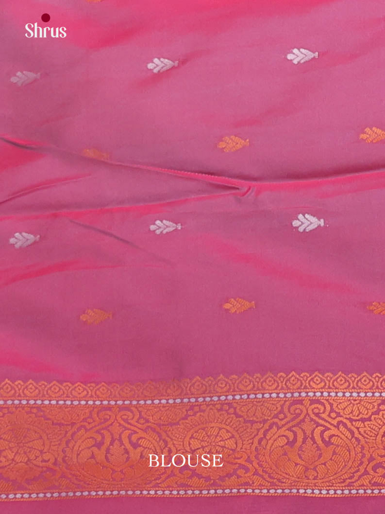 Blue  - Semi Softsilk Saree