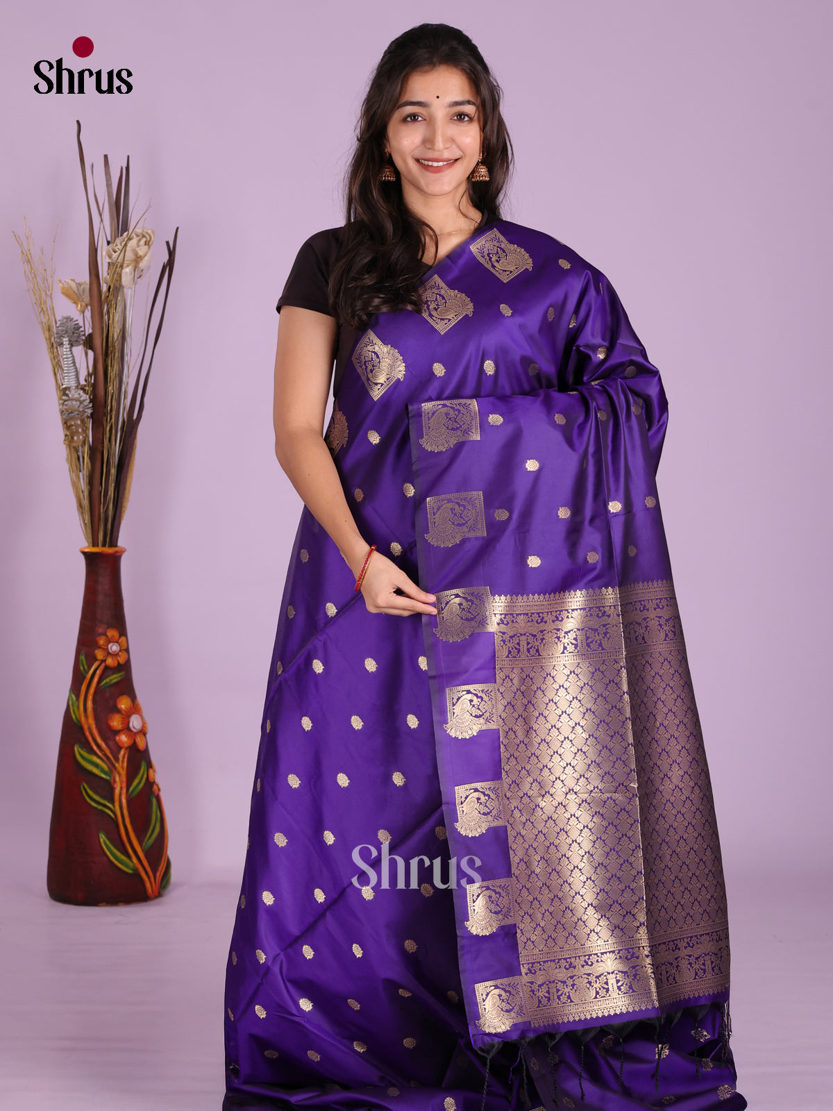 Violet - Semi Softsilk Saree