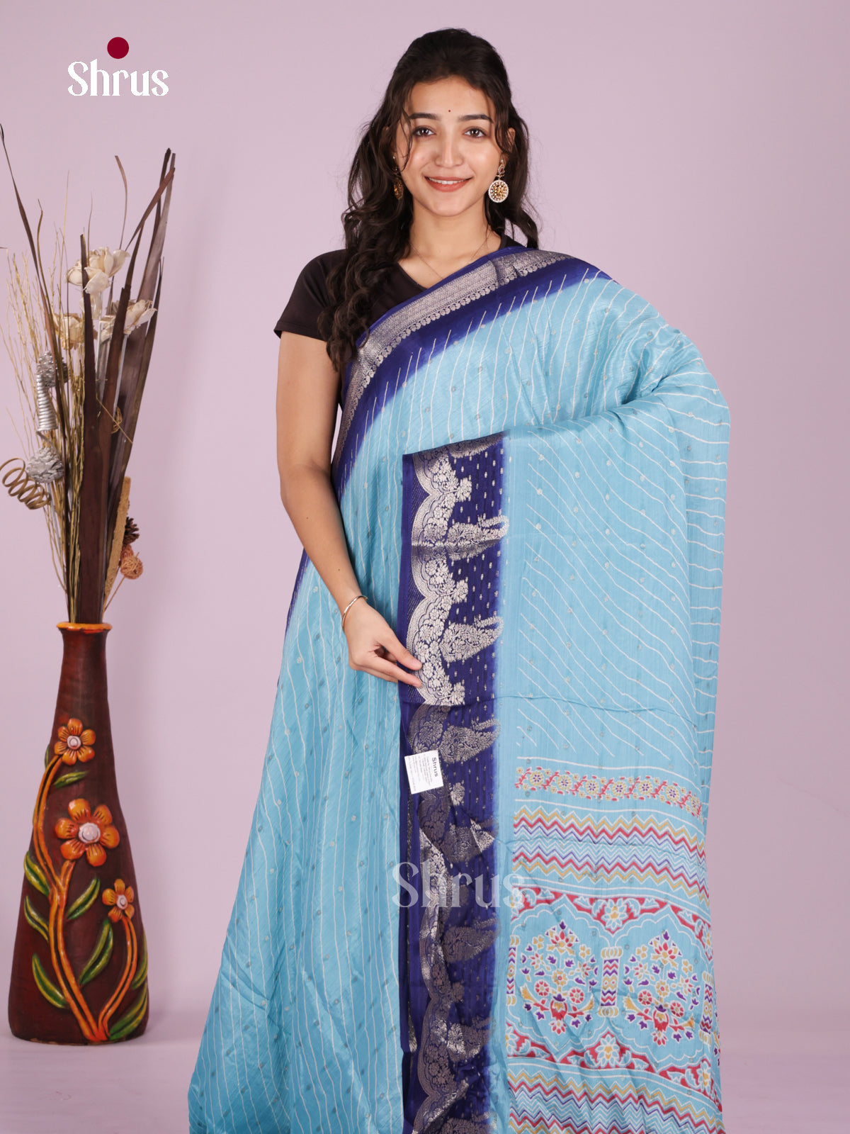 DJS27138 - Semi Mysoresilk Saree - Shop on Shrus.com