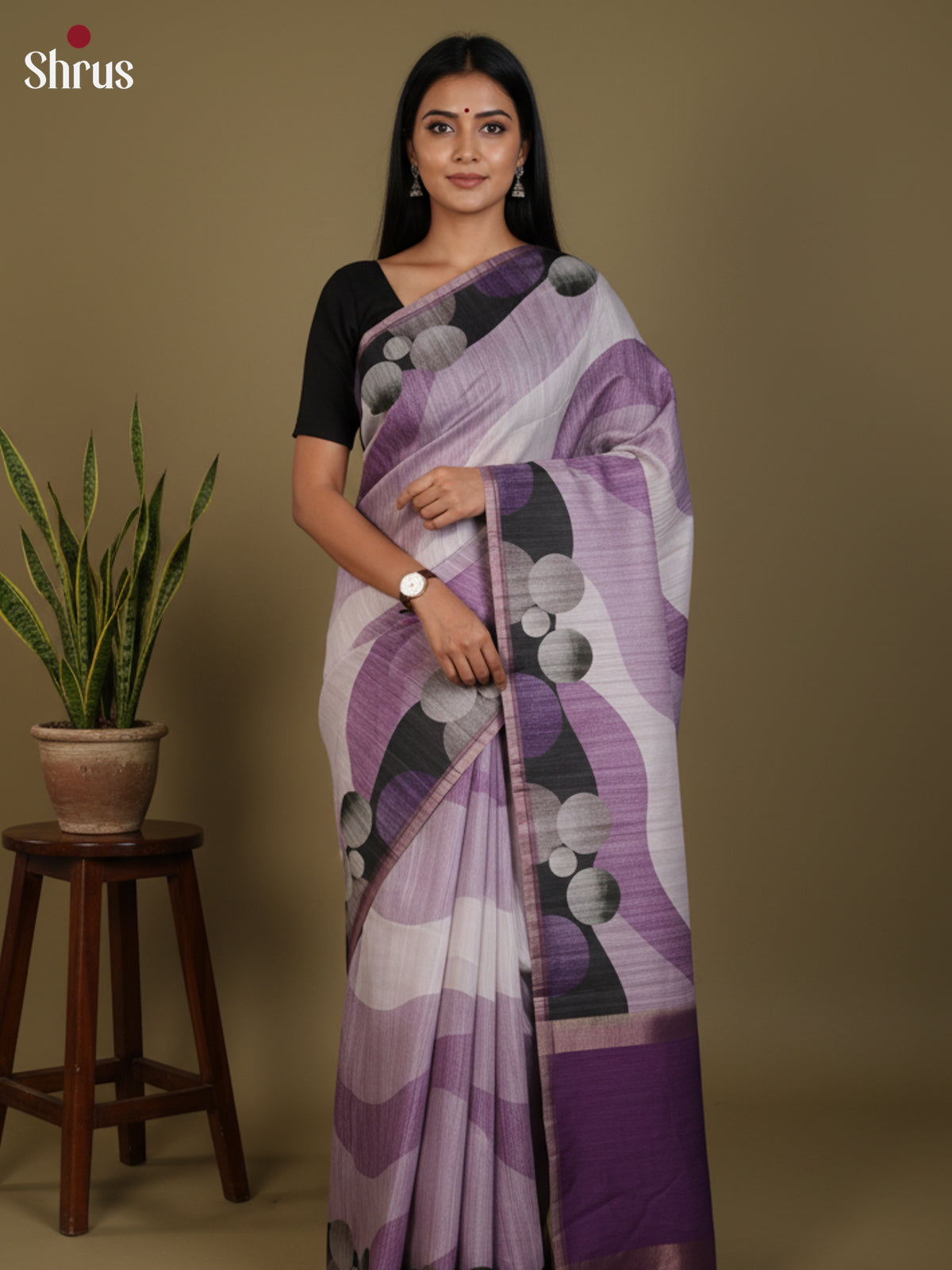 DJS27199 - Semi Tussar Saree - Shop on Shrus.com