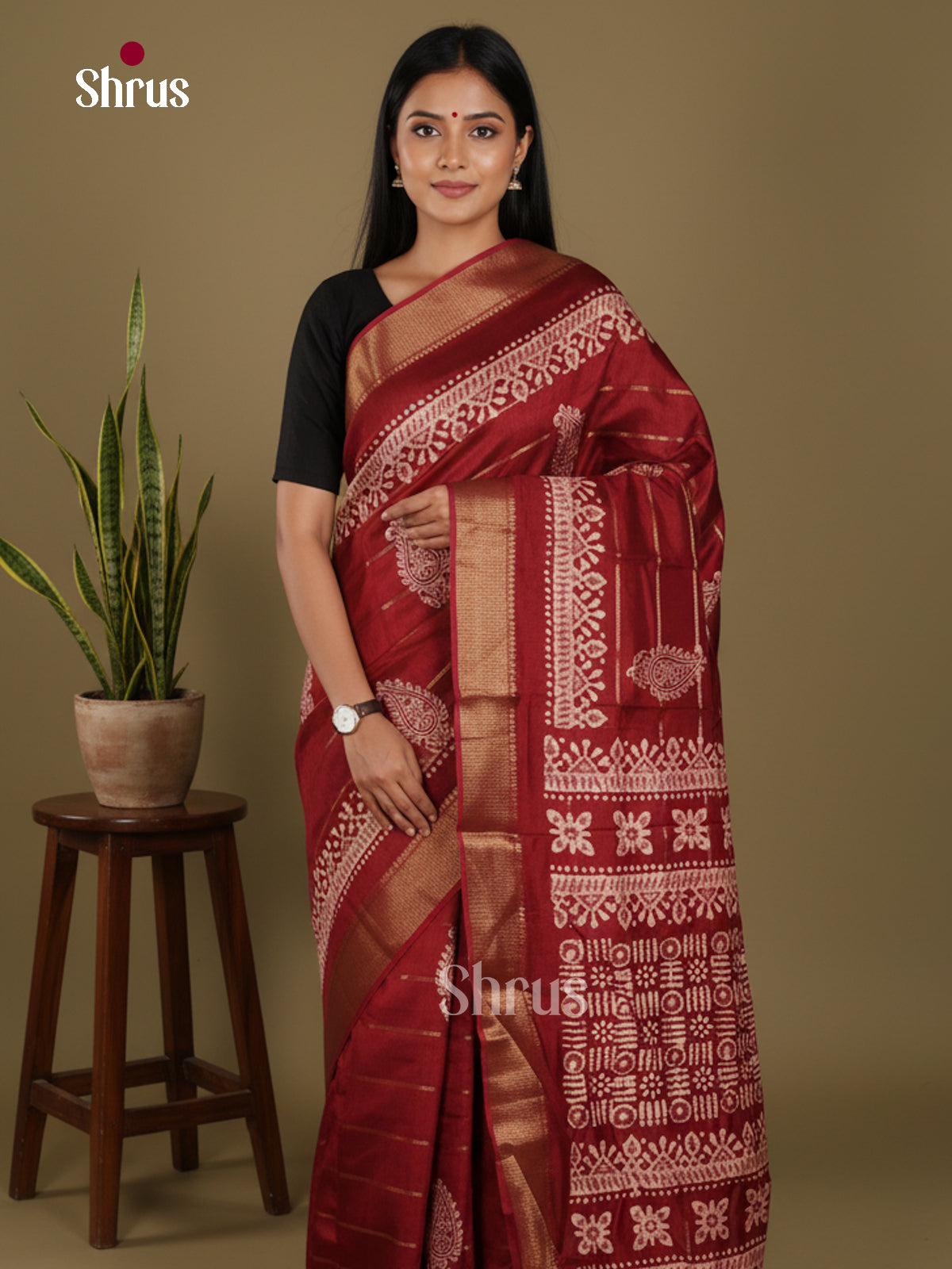 DJS28381 - Semi Crepe Saree - Shop on Shrus.com