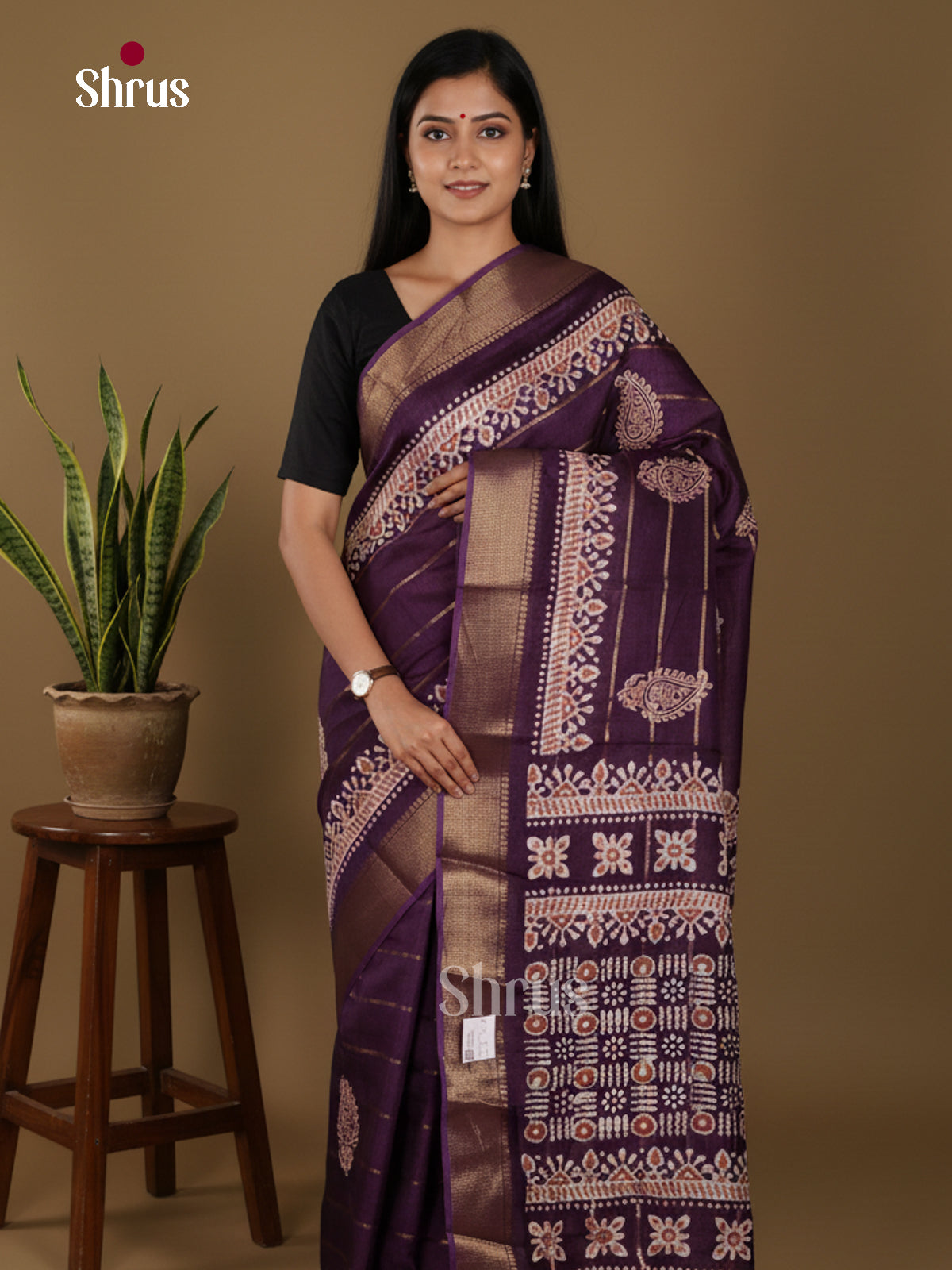 DJS28383 - Semi Crepe Saree - Shop on Shrus.com