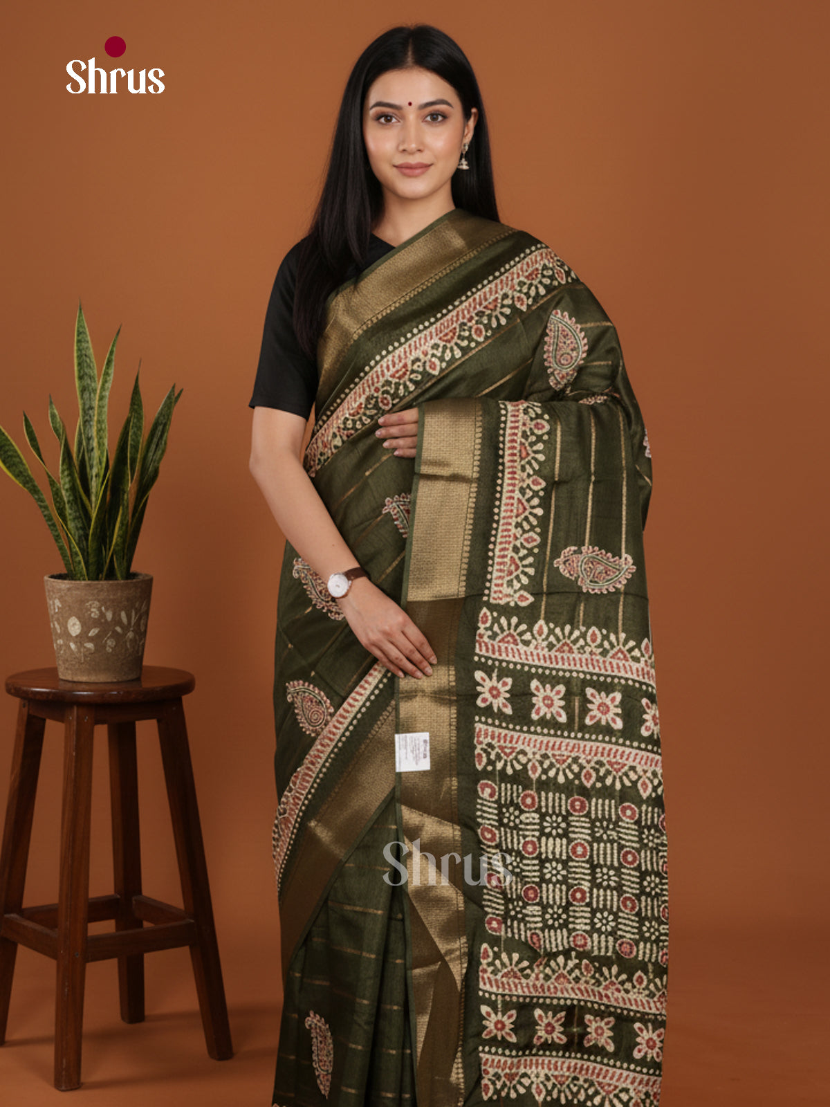 DJS28384 - Semi Crepe Saree - Shop on Shrus.com