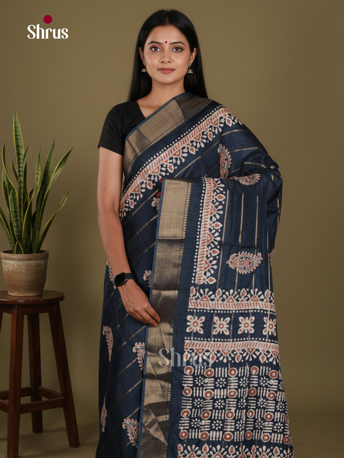 DJS28389 - Semi Crepe Saree - Shop on Shrus.com