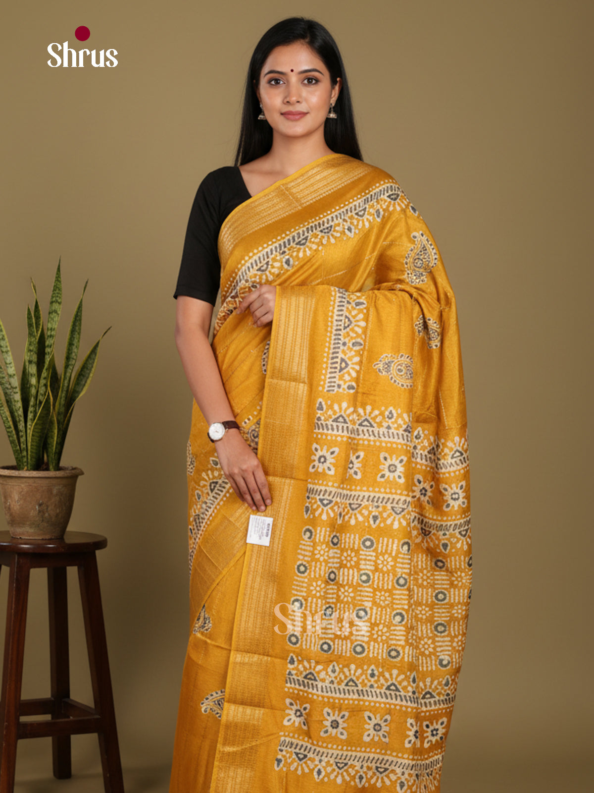 DJS28390 - Semi Crepe Saree - Shop on Shrus.com