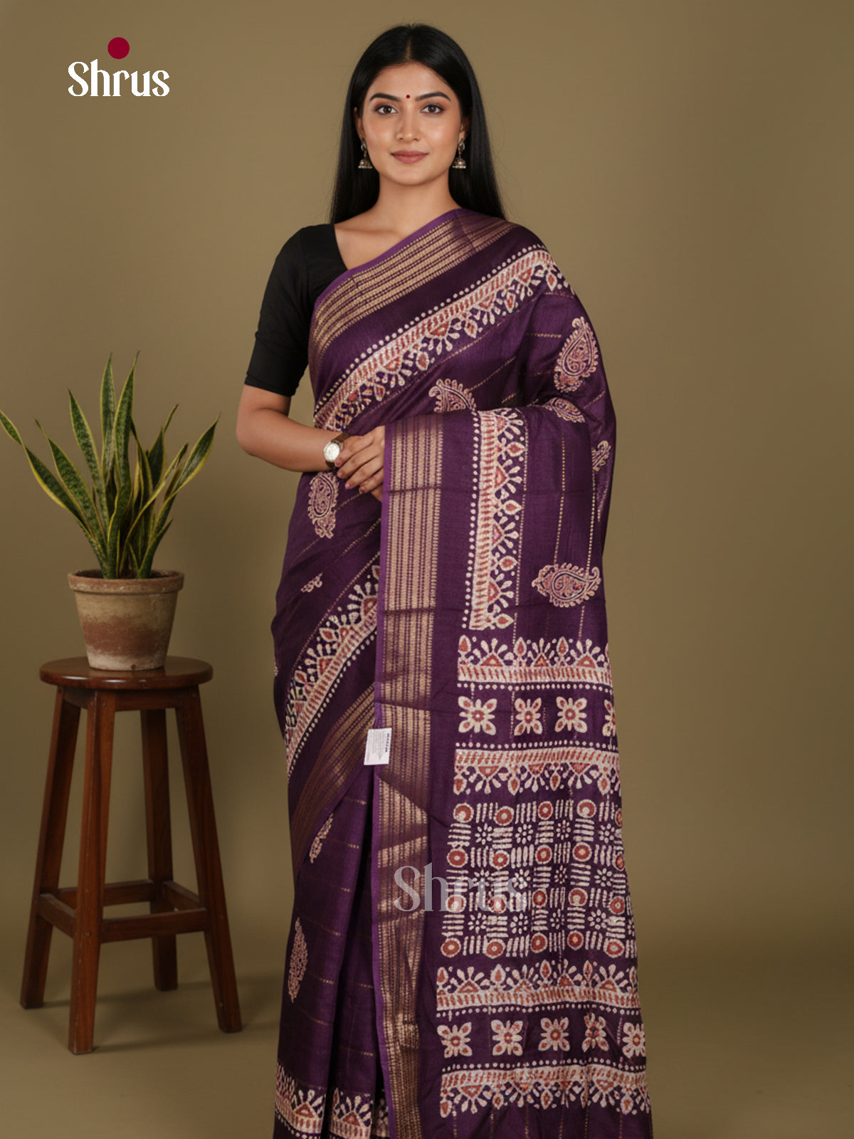 DJS28392 - Semi Crepe Saree - Shop on Shrus.com