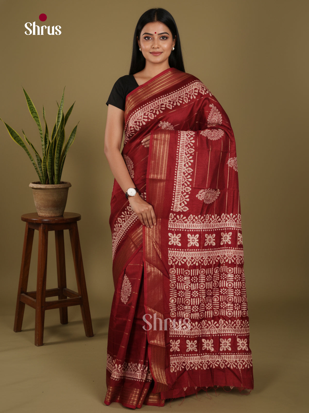 DJS28395 - Semi Crepe Saree - Shop on Shrus.com