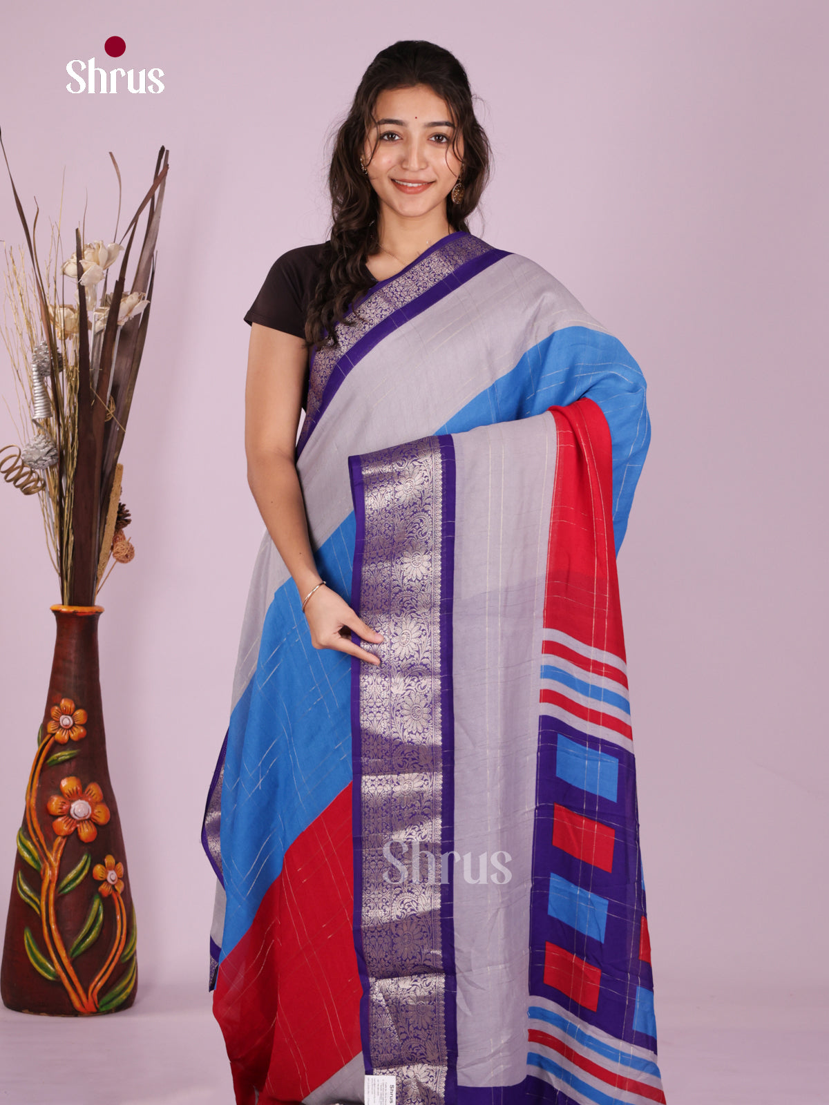 DJS28503 - Semi Mysoresilk Saree - Shop on Shrus.com