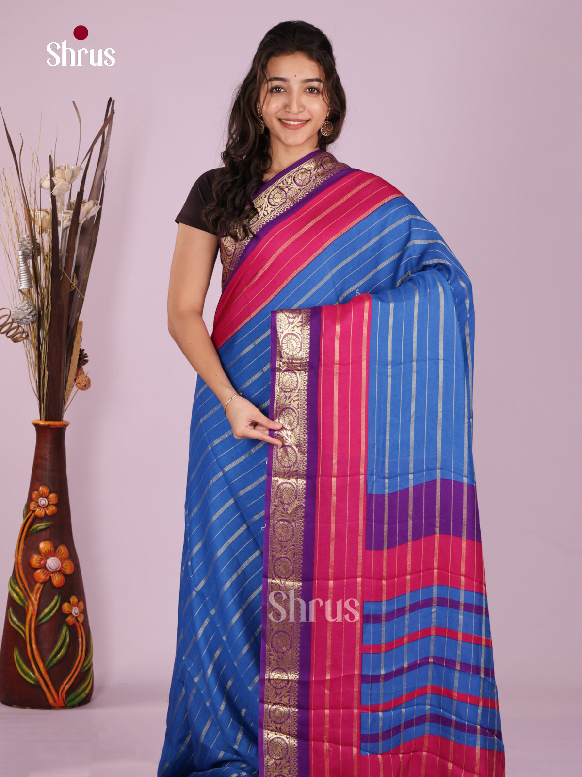 DJS28513 - Semi Mysoresilk Saree - Shop on Shrus.com