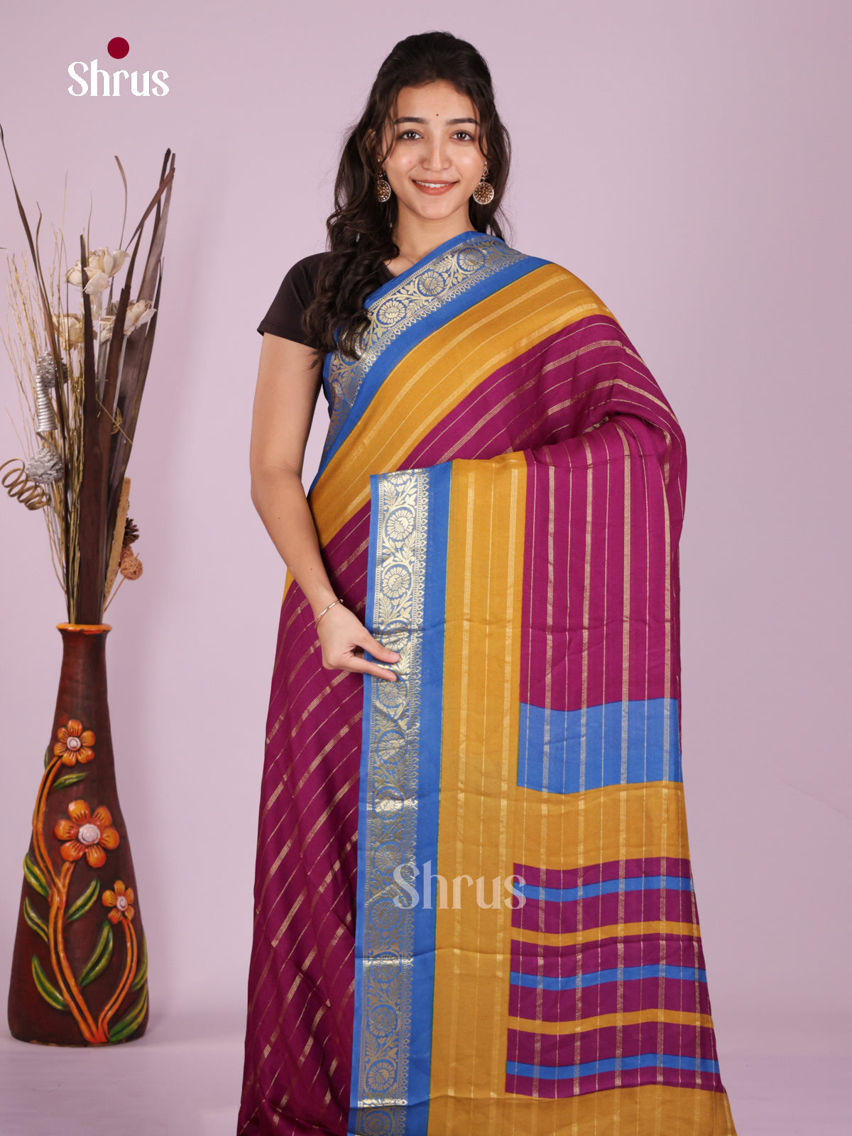 DJS28517 - Semi Mysoresilk Saree - Shop on Shrus.com