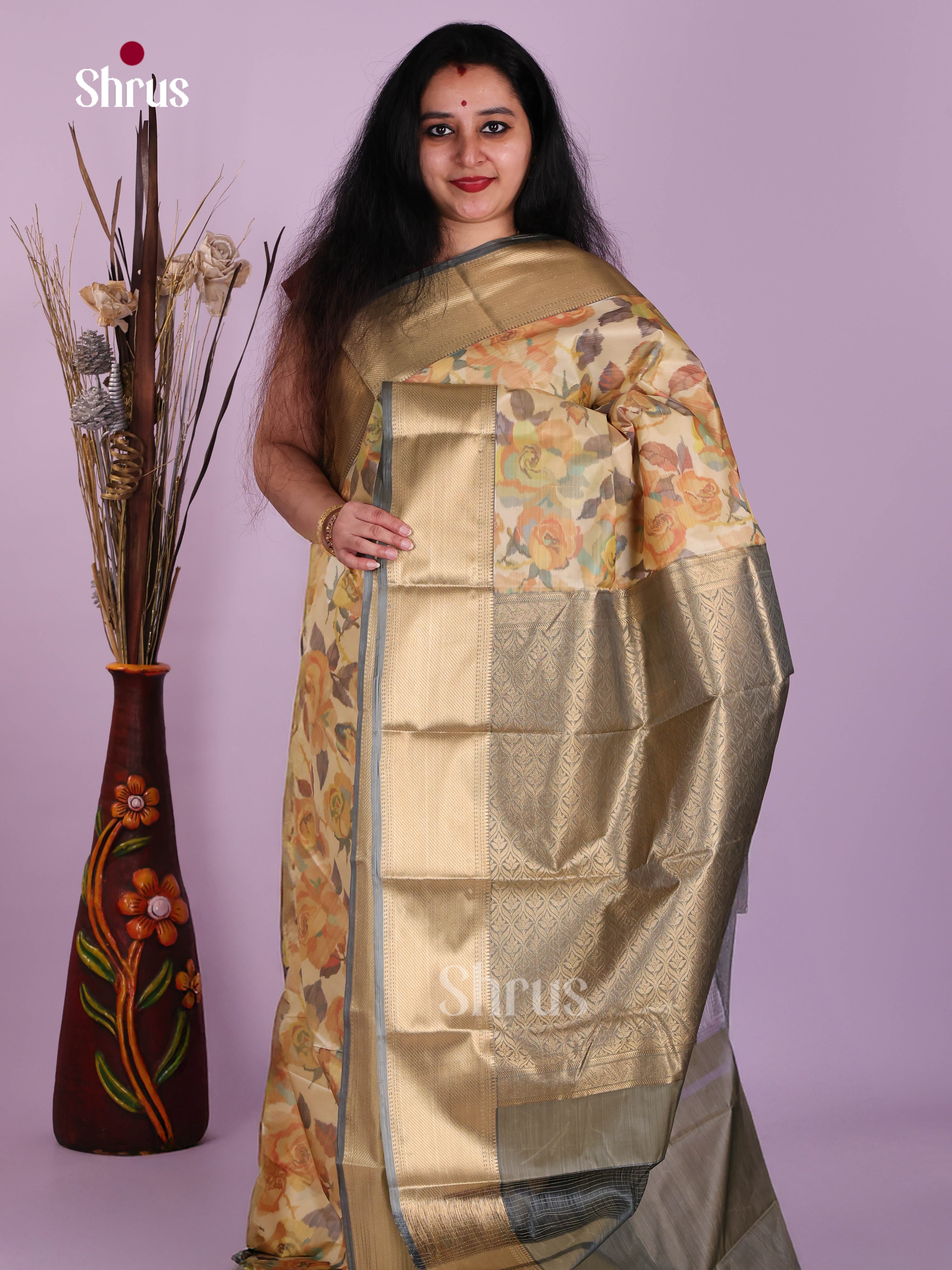 DJS29002 - Kanchipuram-halfpure Saree