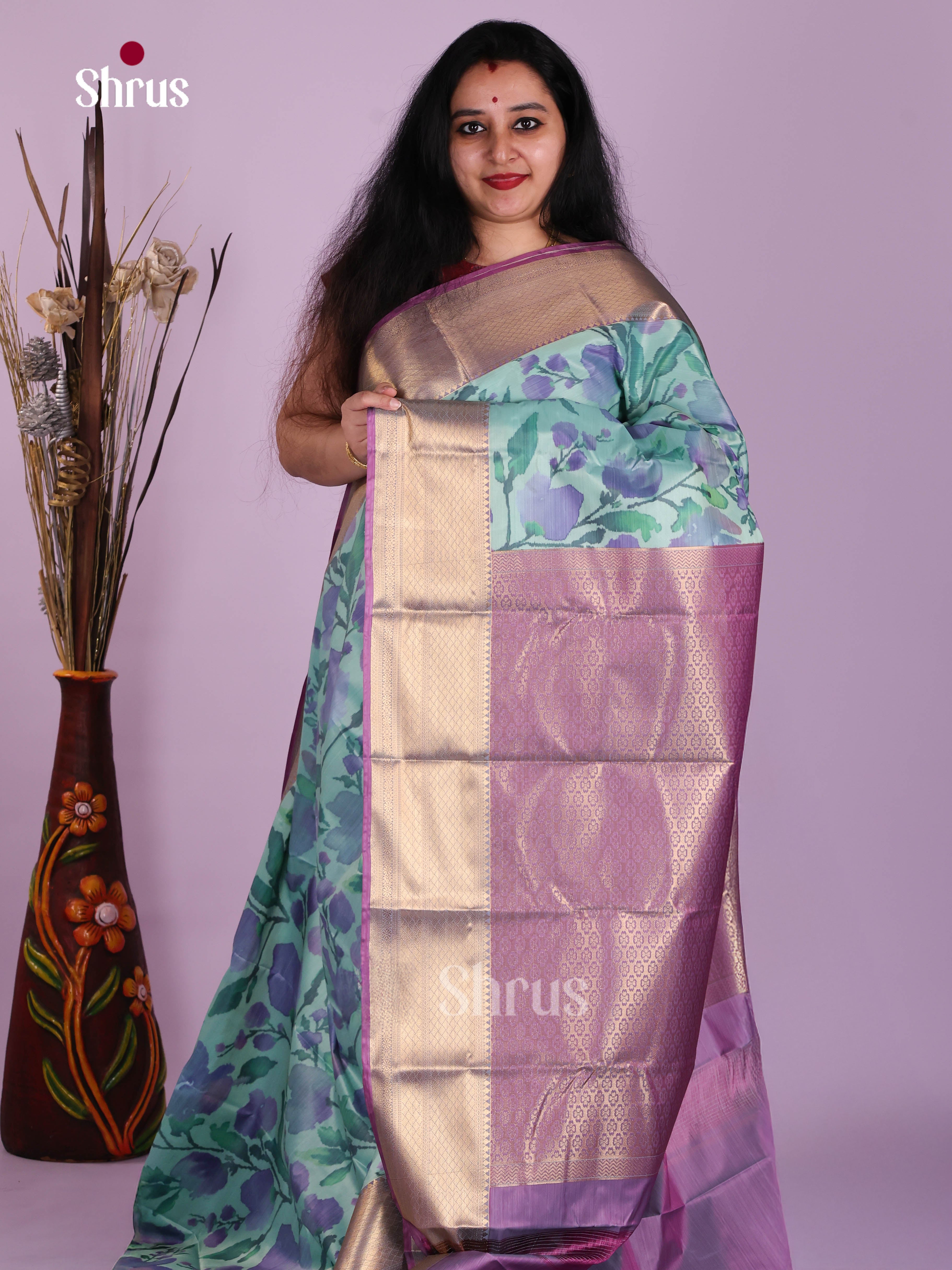 DJS29025 - Kanchipuram-halfpure Saree