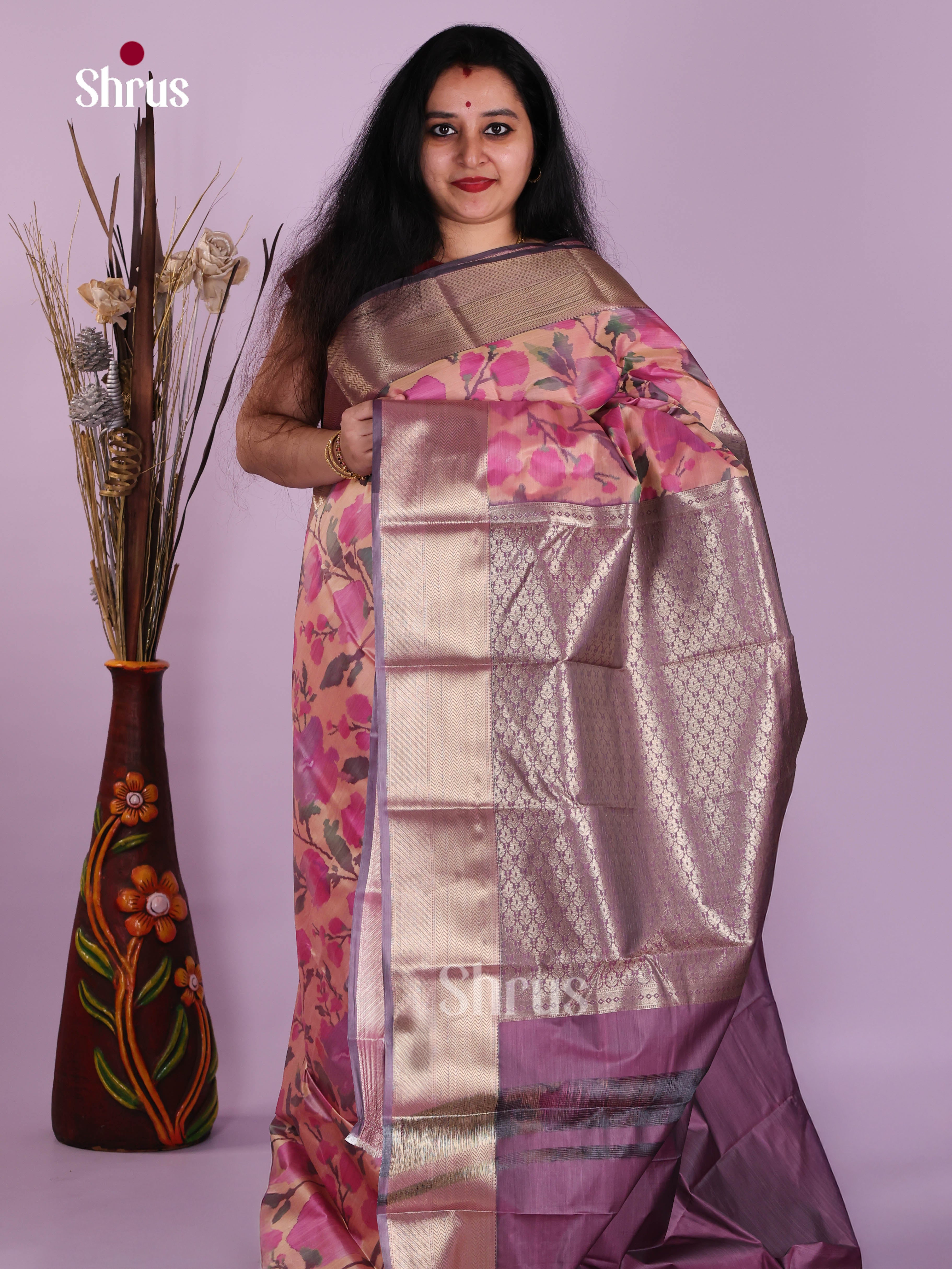 DJS29043 - Kanchipuram-halfpure Saree