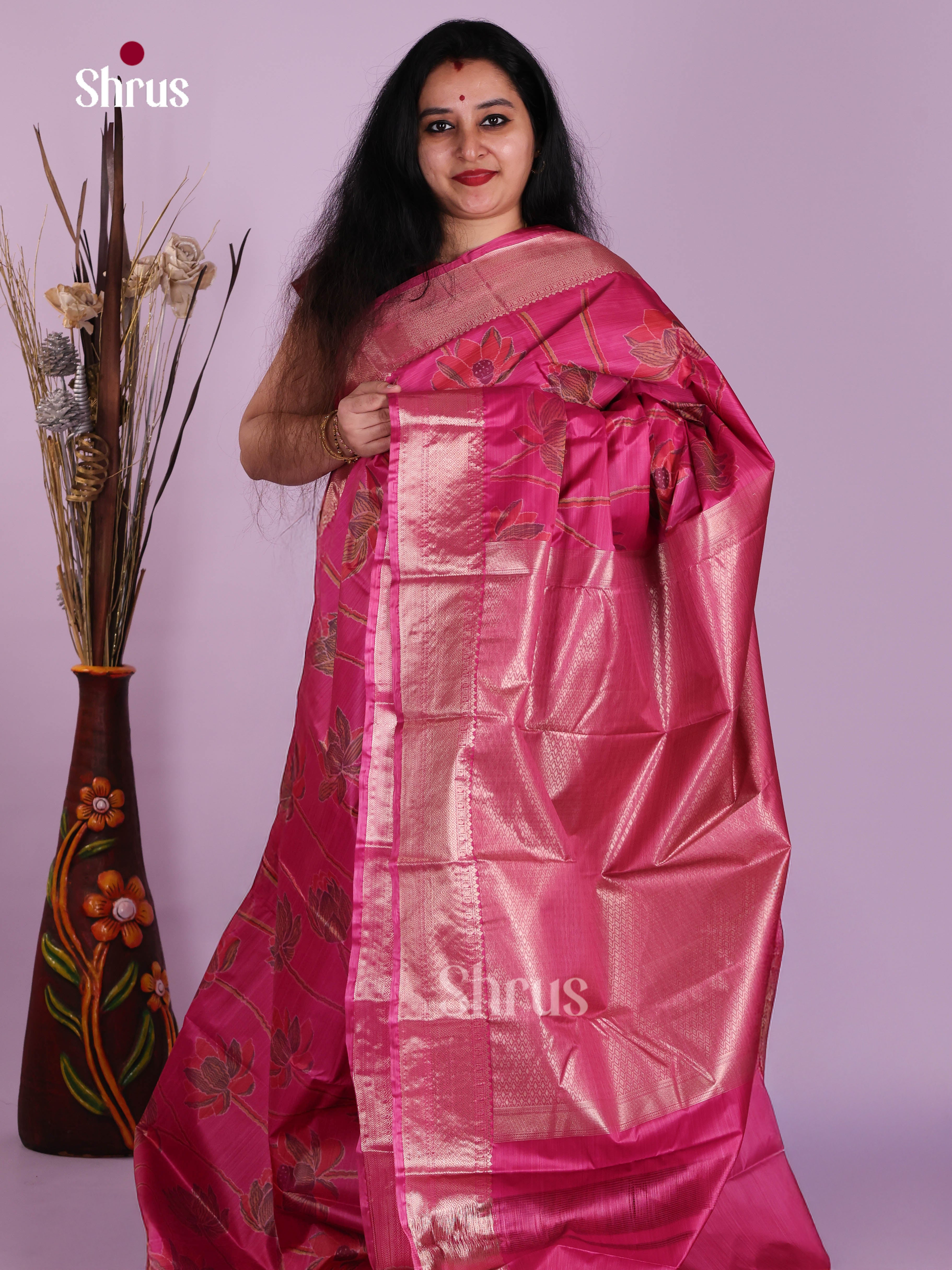 DJS29048 - Kanchipuram-halfpure Saree