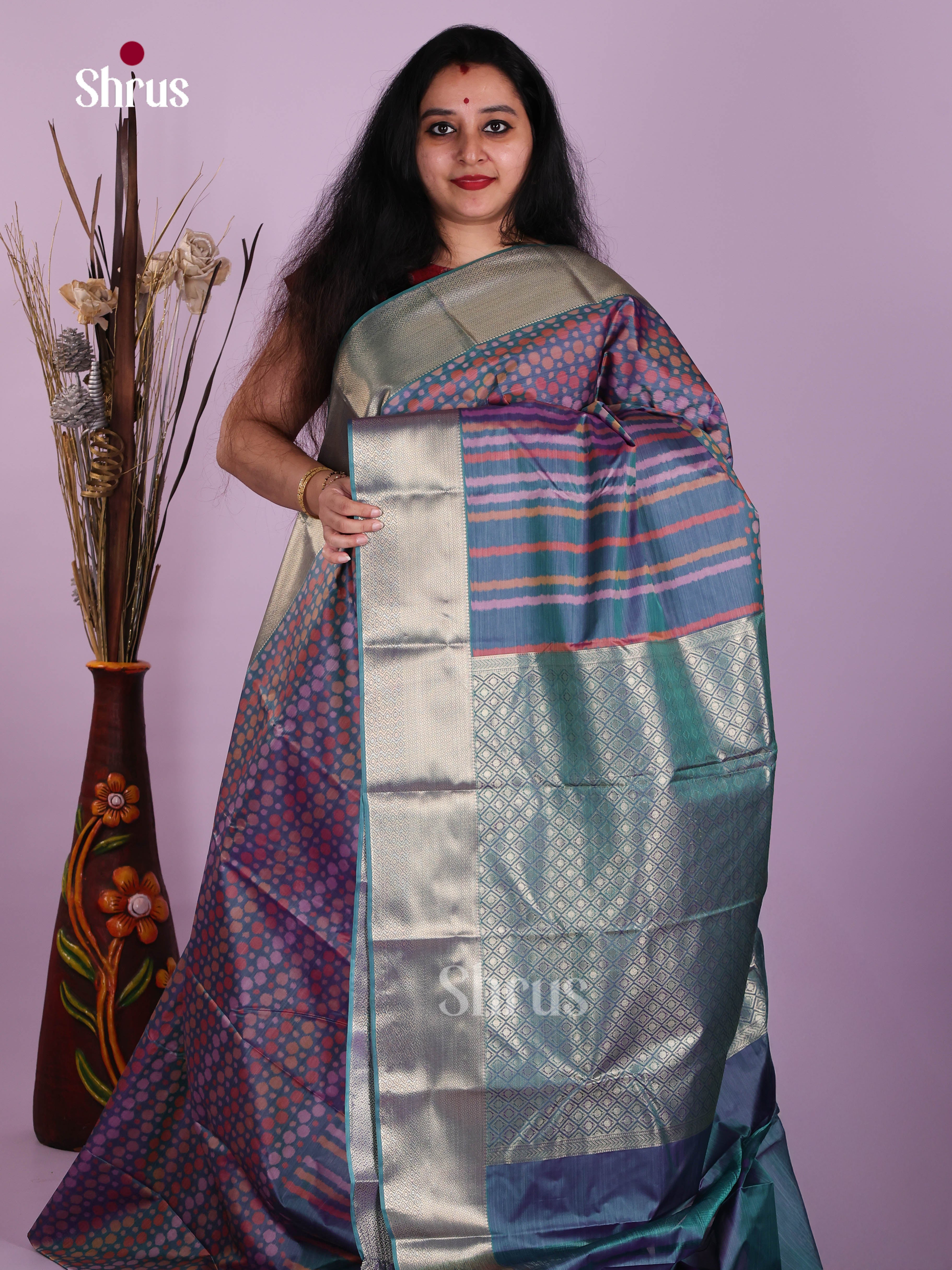 DJS29057 - Kanchipuram-halfpure Saree