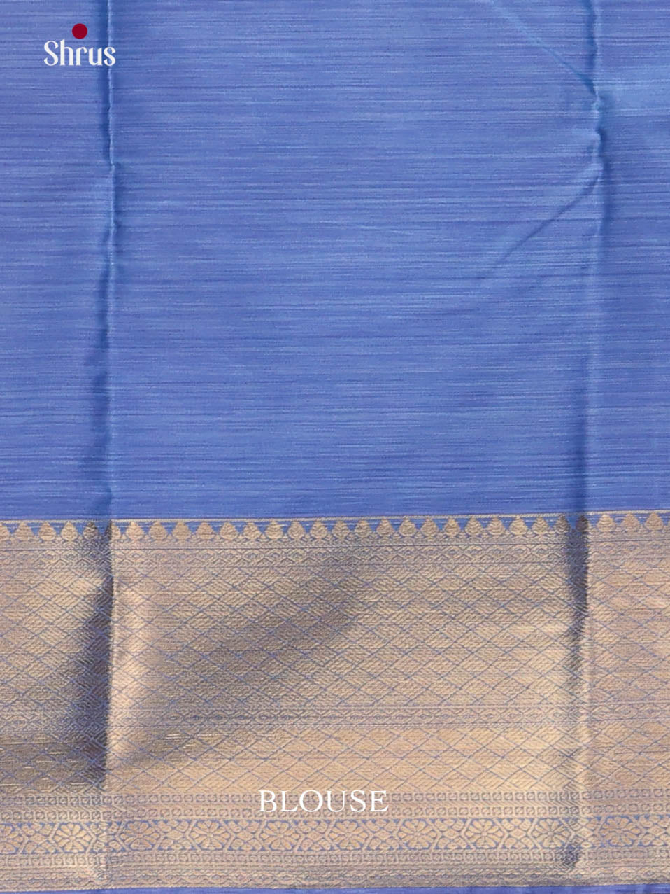 Blue - Kanchipuram-halfpure Saree