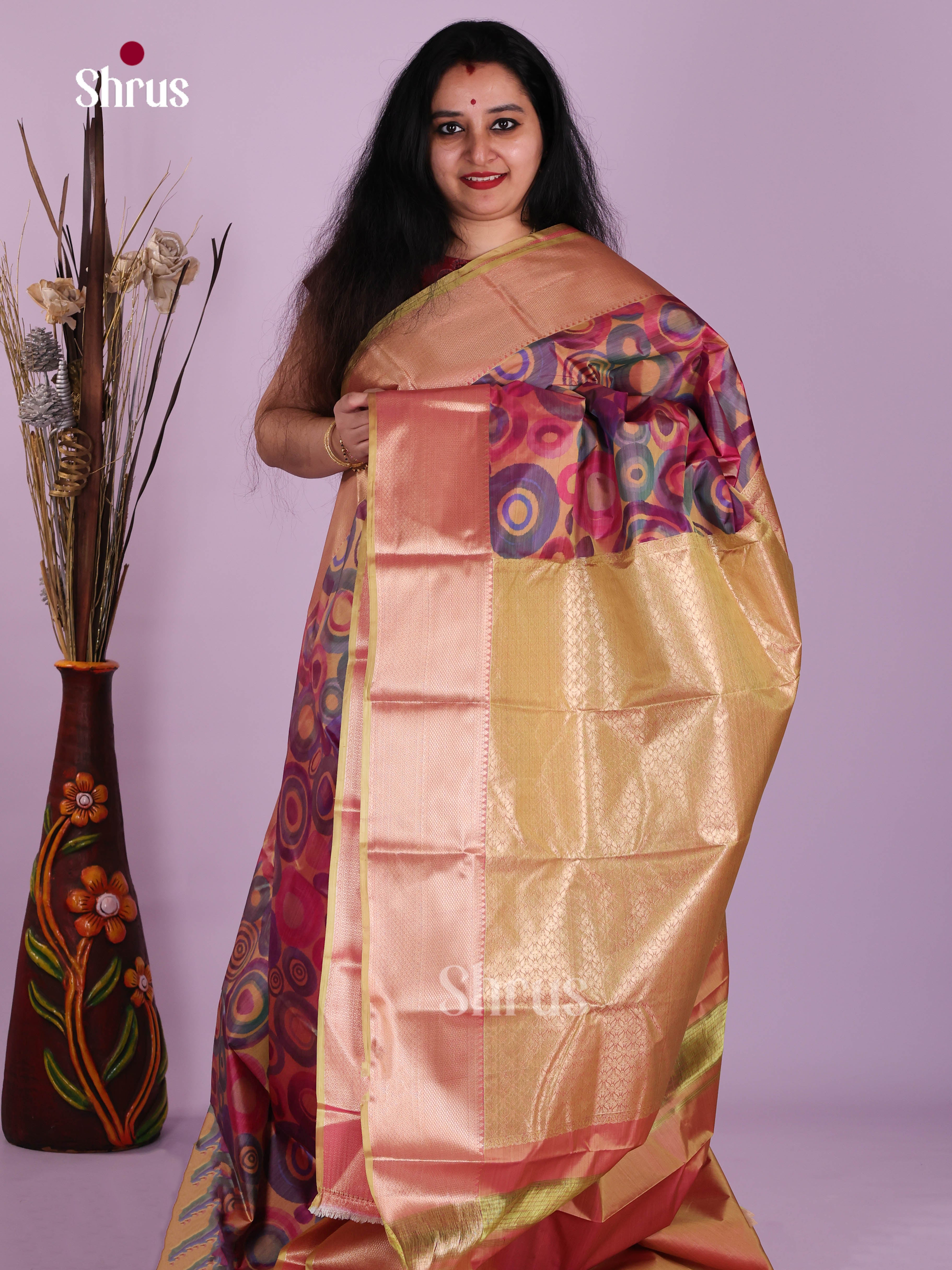 DJS29070 - Kanchipuram-halfpure Saree