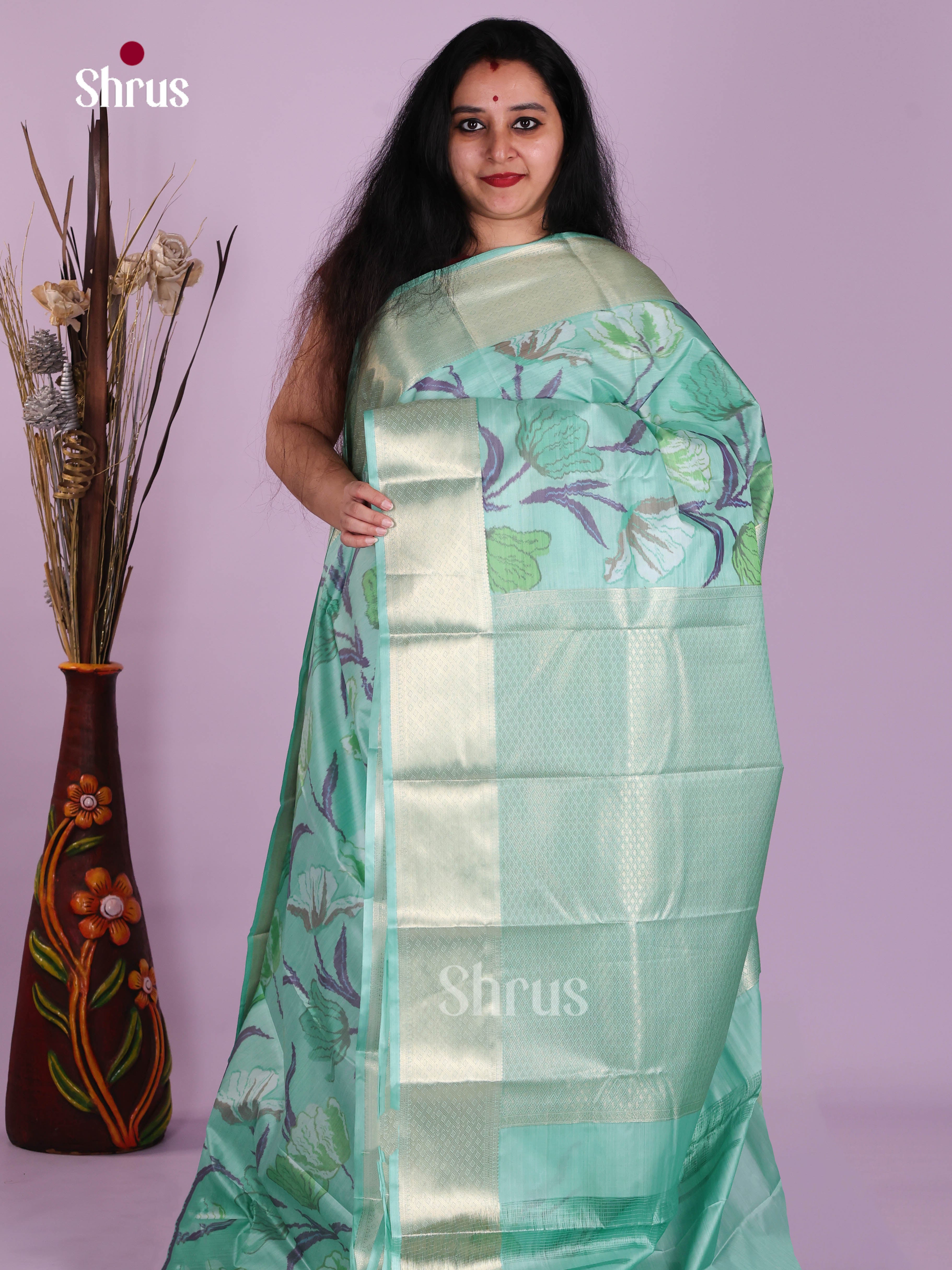 DJS29078 - Kanchipuram-halfpure Saree