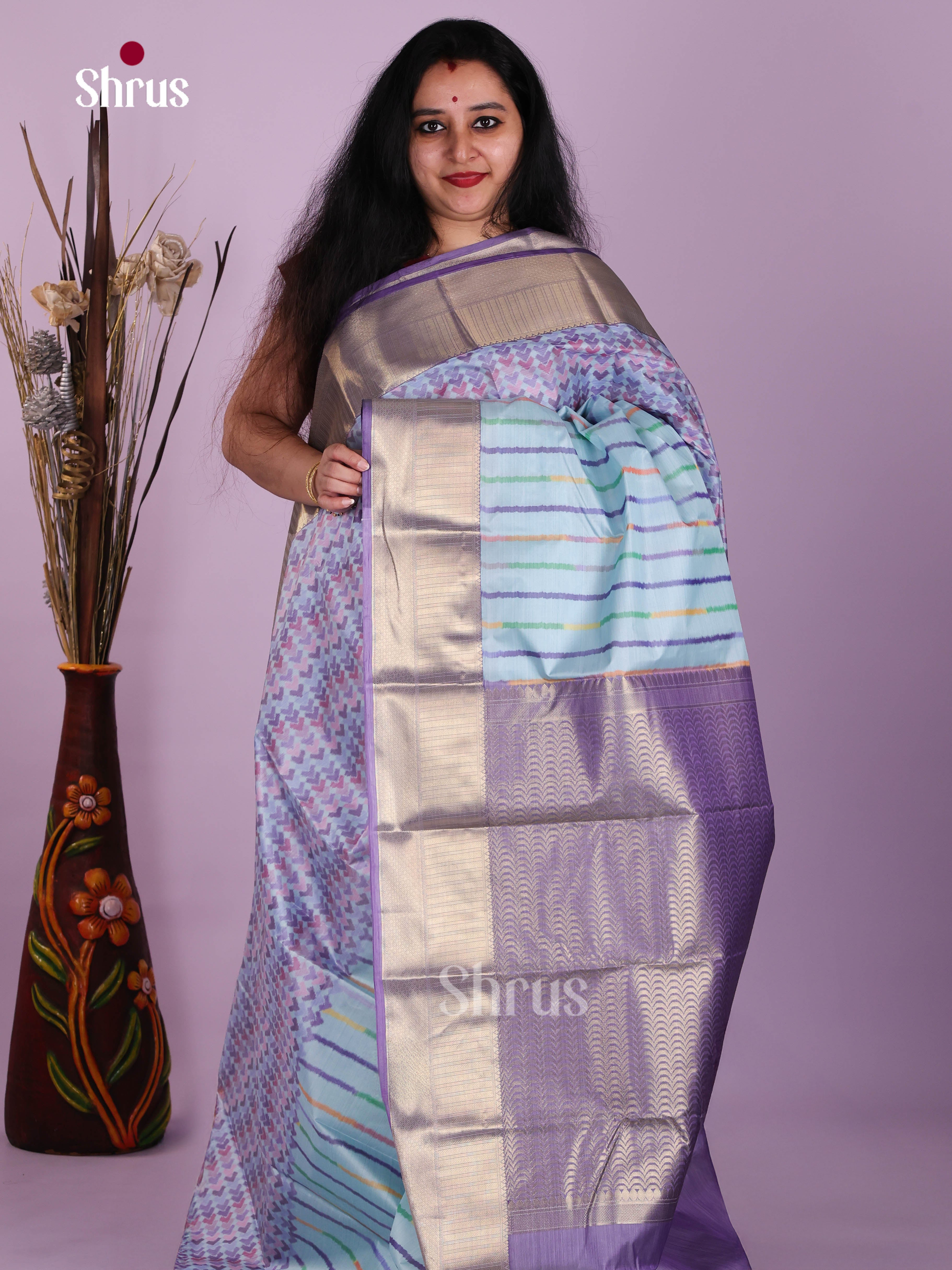 DJS29082 - Kanchipuram-halfpure Saree