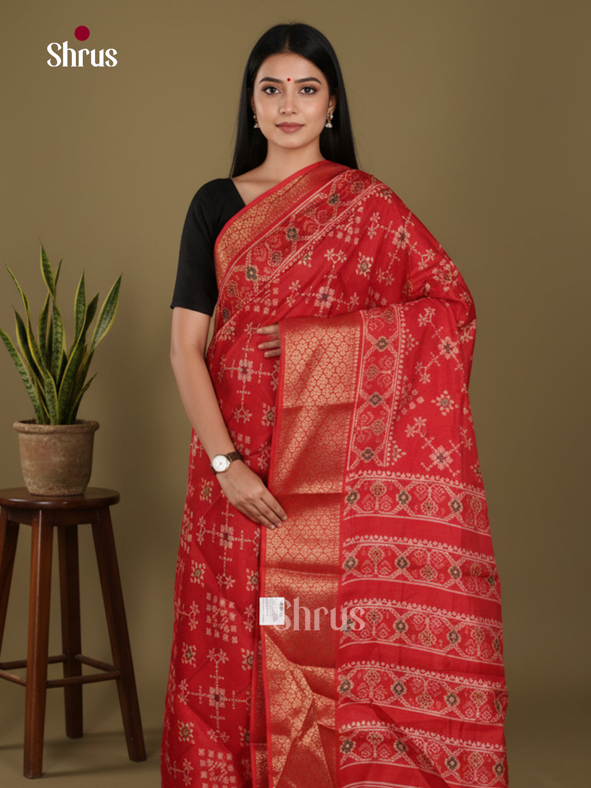 DJS30002 - Semi Crepe Saree - Shop on Shrus.com