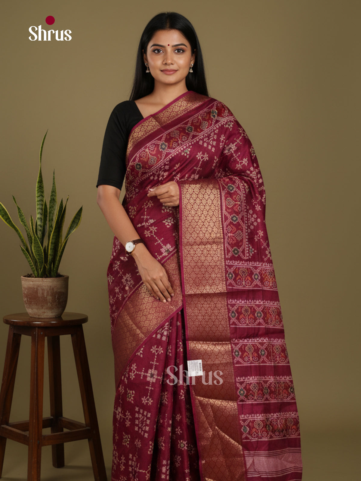 DJS30004 - Semi Crepe Saree - Shop on Shrus.com