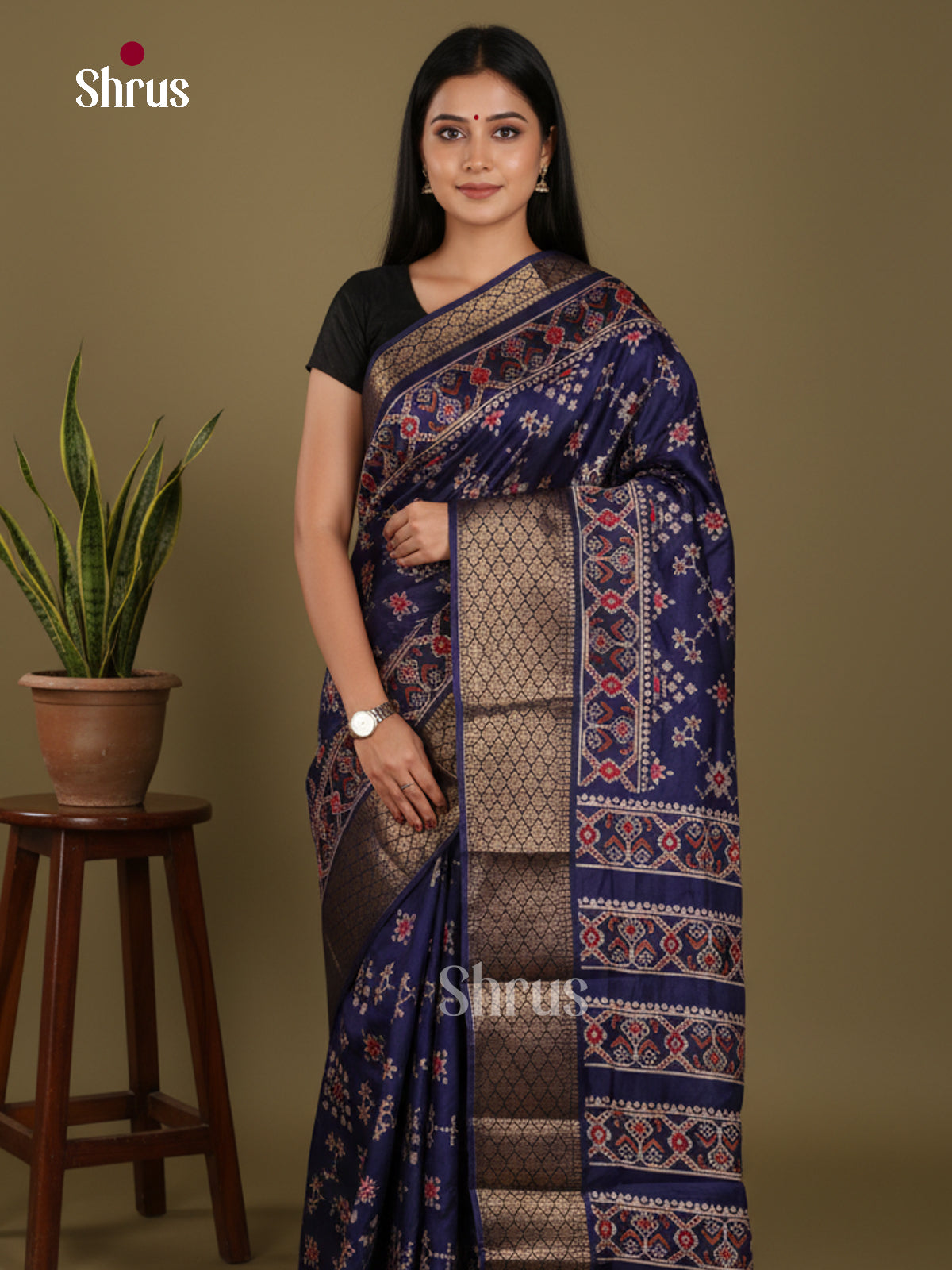 DJS30008 - Semi Crepe Saree - Shop on Shrus.com