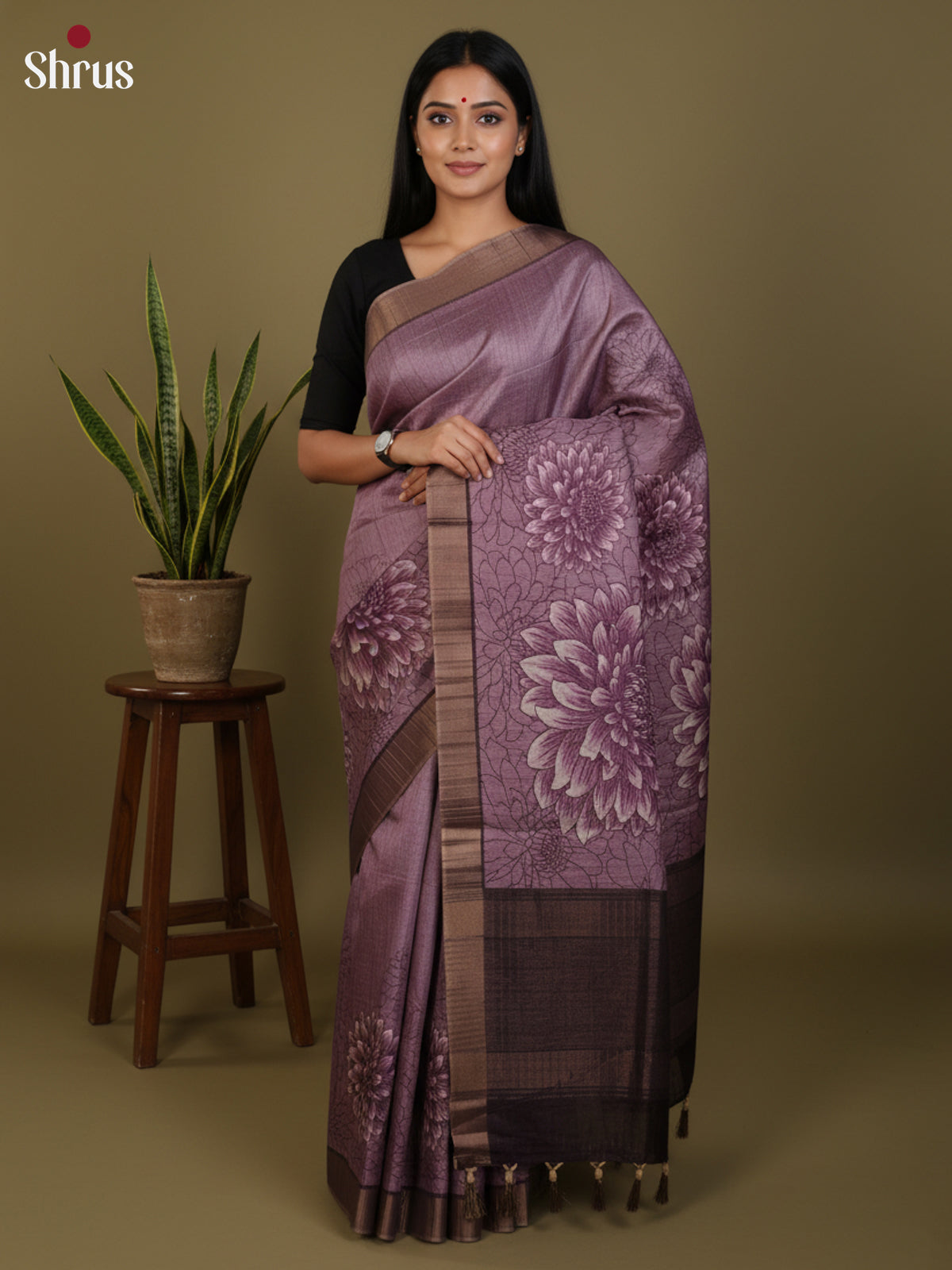 DJS30070 - Semi Tussar Saree - Shop on Shrus.com