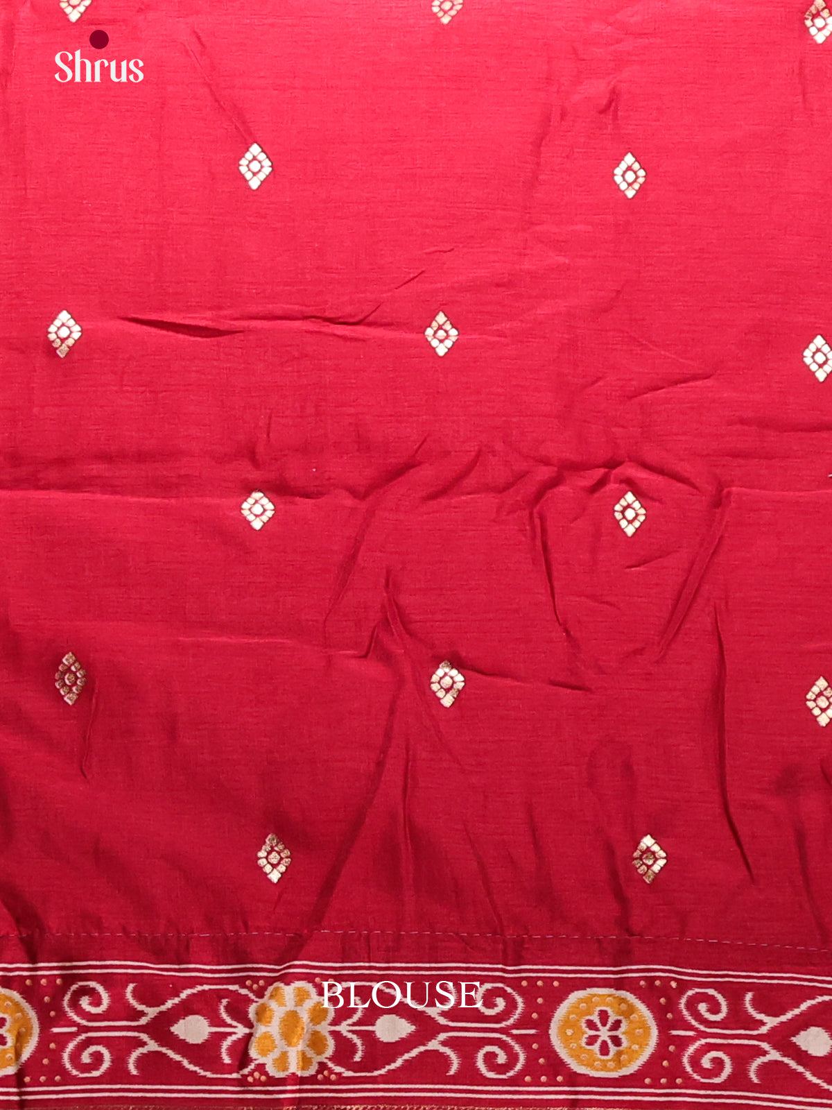 DJS30089 - Semi Ikkat Print Saree - Shop on Shrus.com