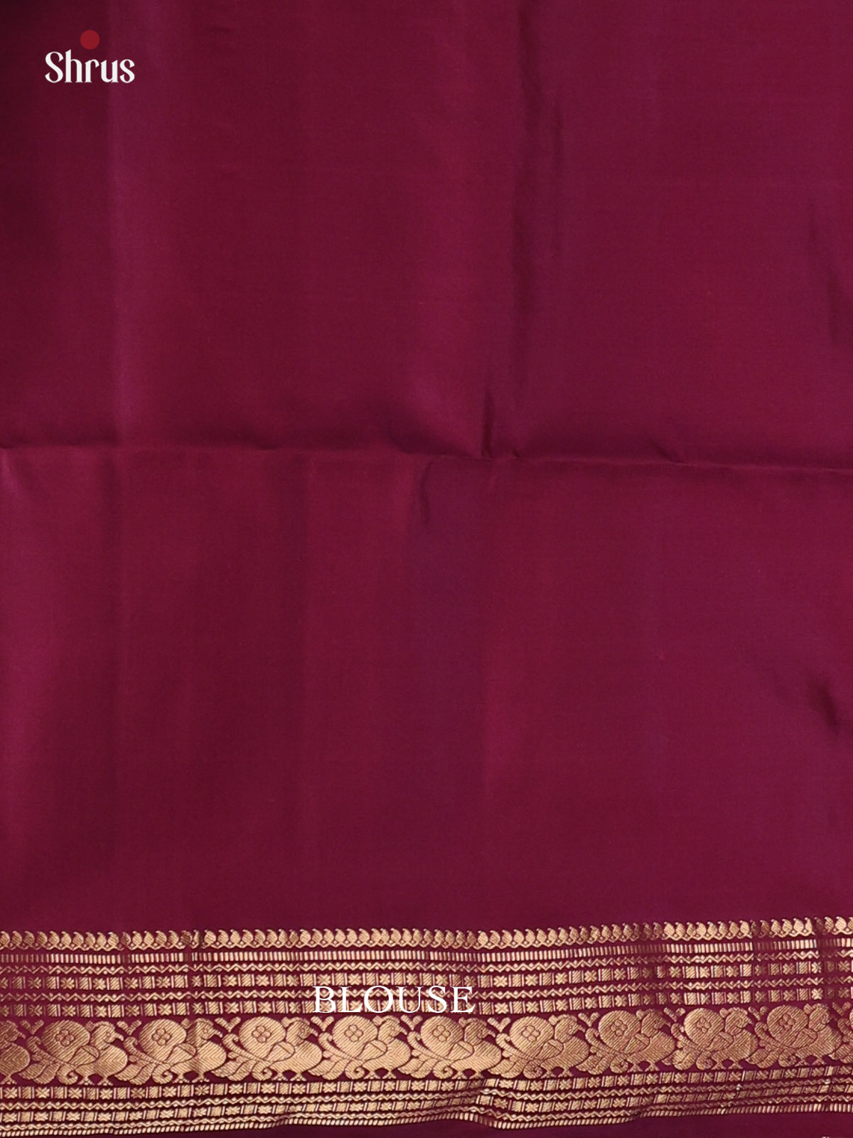 Graceful Maroon Monochrome Soft Silk  Saree with gold zari peacock buttas - Shop on Shrus.com