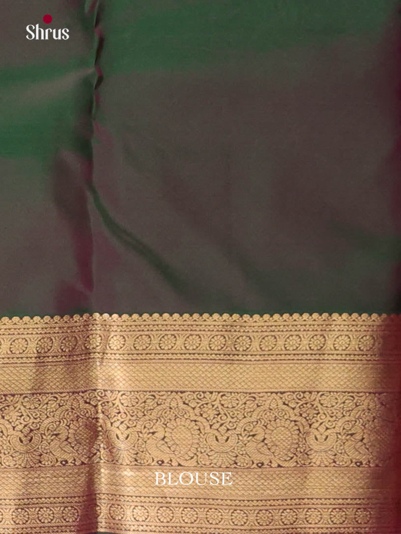 Pink & Green - Kanchipuram-halfpure Saree