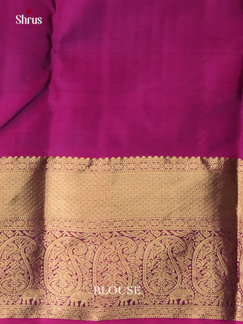Green & Purple- Kanchipuram-halfpure Saree