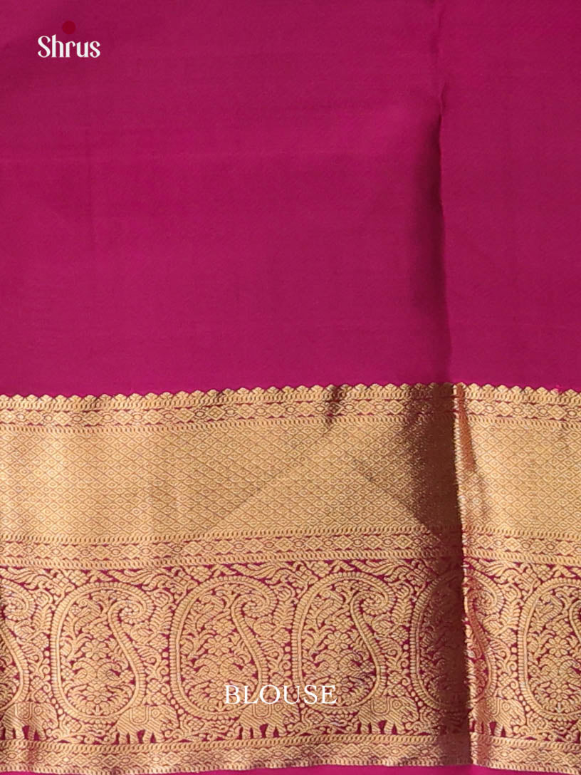 Green & Purple - Kanchipuram-halfpure Saree