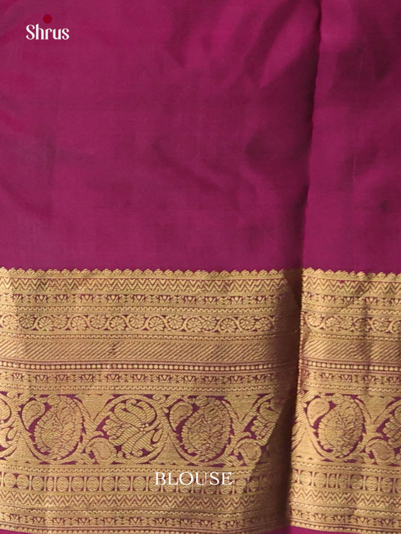 Green & Purple- Kanchipuram-halfpure Saree