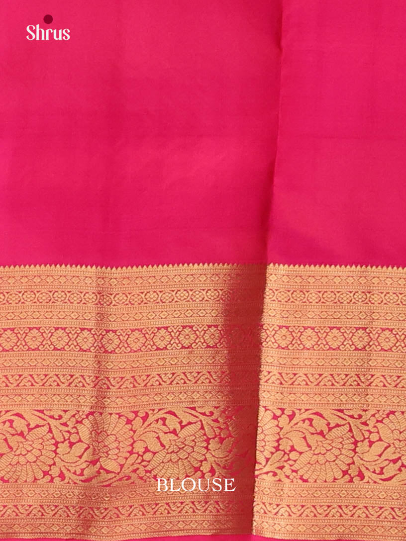 Double Shaded Green & Pink - Kanchipuram-halfpure Saree - Shop on Shrus.com