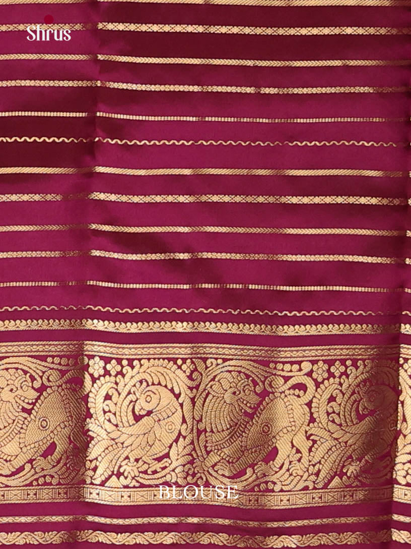Purple & Maroon - Kanchipuram-halfpure Saree