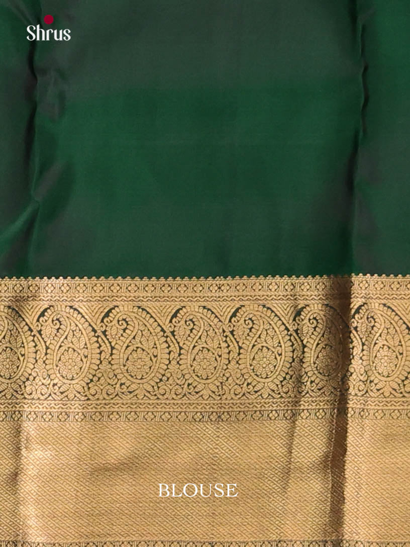 Green & Blue - Kanchipuram-halfpure Saree