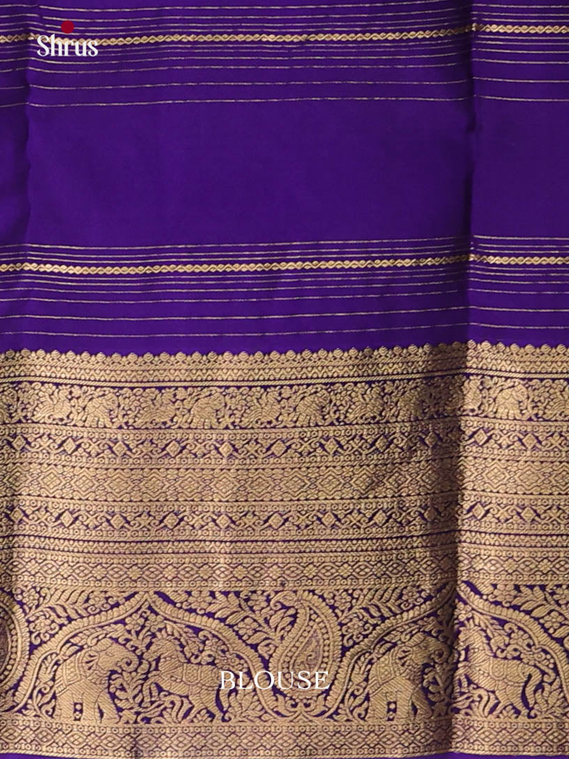 Green & Blue - Kanchipuram-halfpure Saree