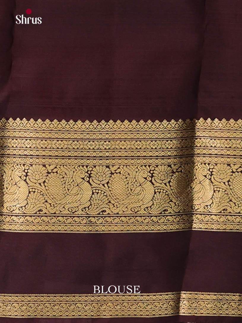 Lavender & Maroon- Kanchipuram-halfpure Saree