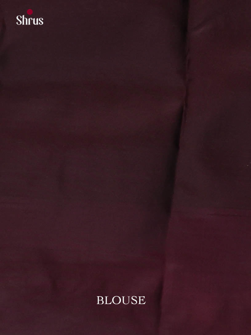 Lavender &  Dark Maroon - Kanchipuram-halfpure Saree