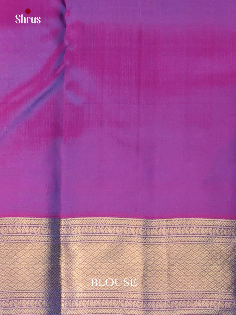 Green & Purple - Kanchipuram-halfpure Saree