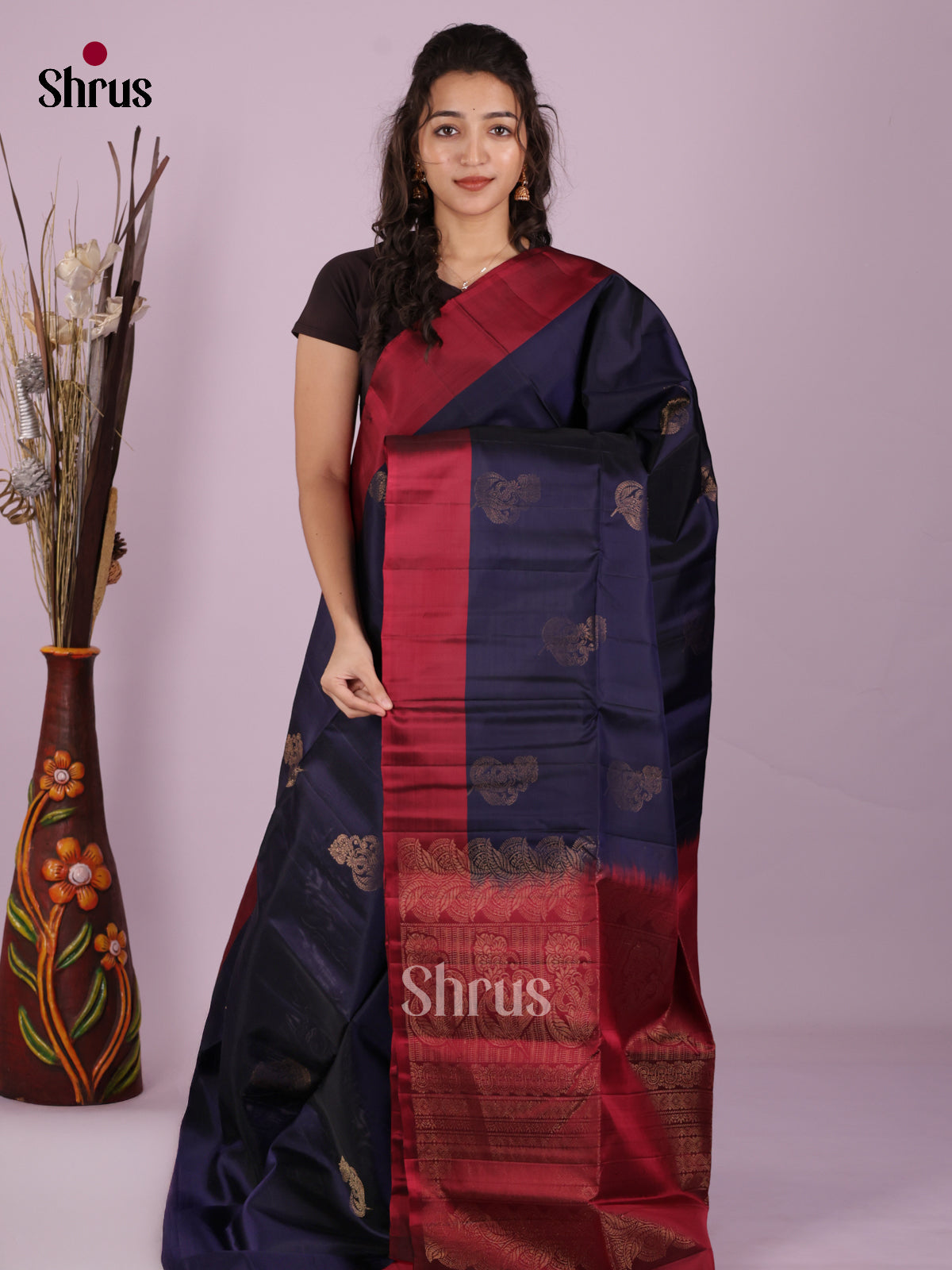DKS03001 - Softsilk-halfpure Saree - Shop on Shrus.com