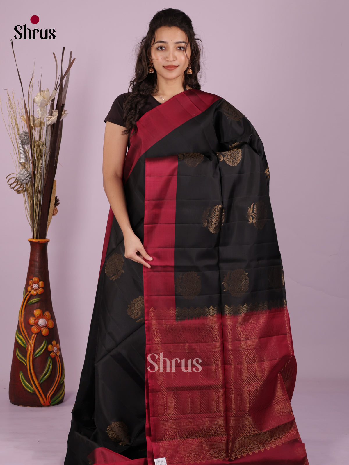 DKS03002 - Softsilk-halfpure Saree - Shop on Shrus.com