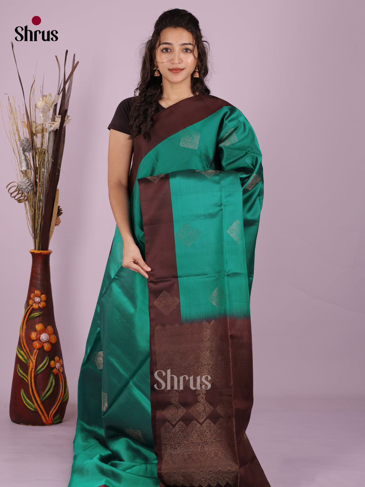 DKS03004 - Softsilk-halfpure Saree - Shop on Shrus.com