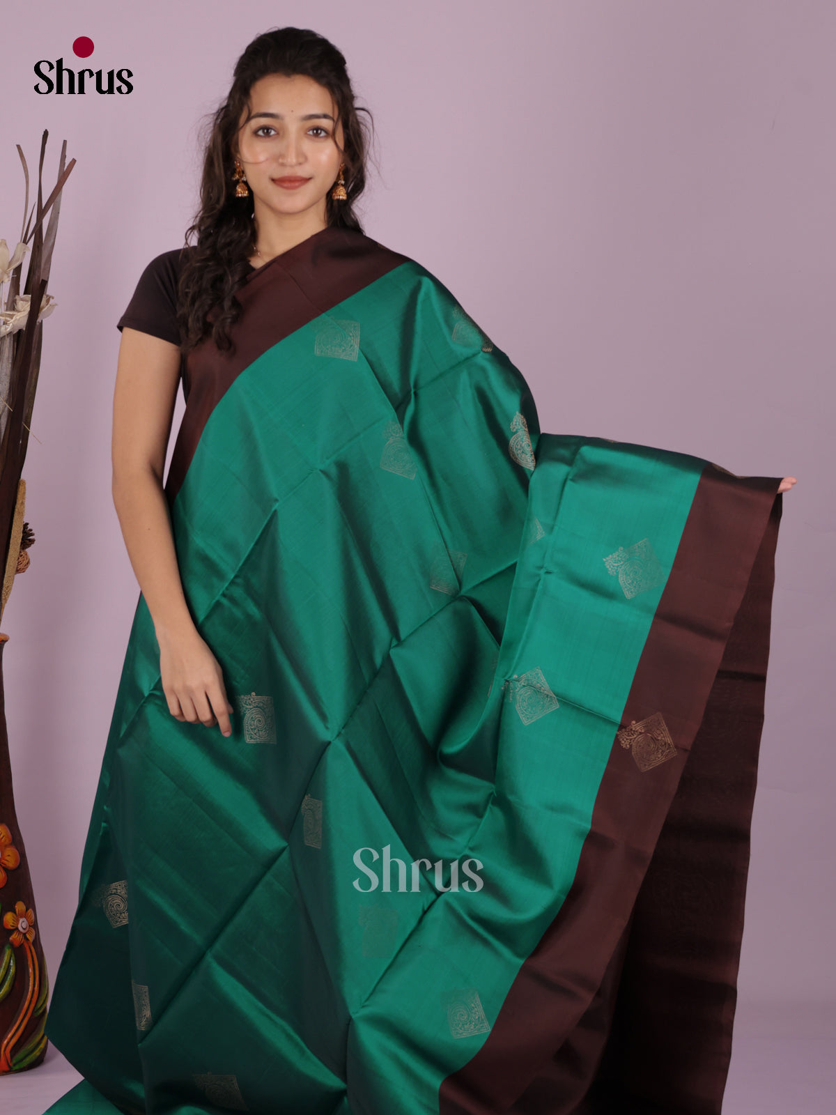 DKS03004 - Softsilk-halfpure Saree - Shop on Shrus.com