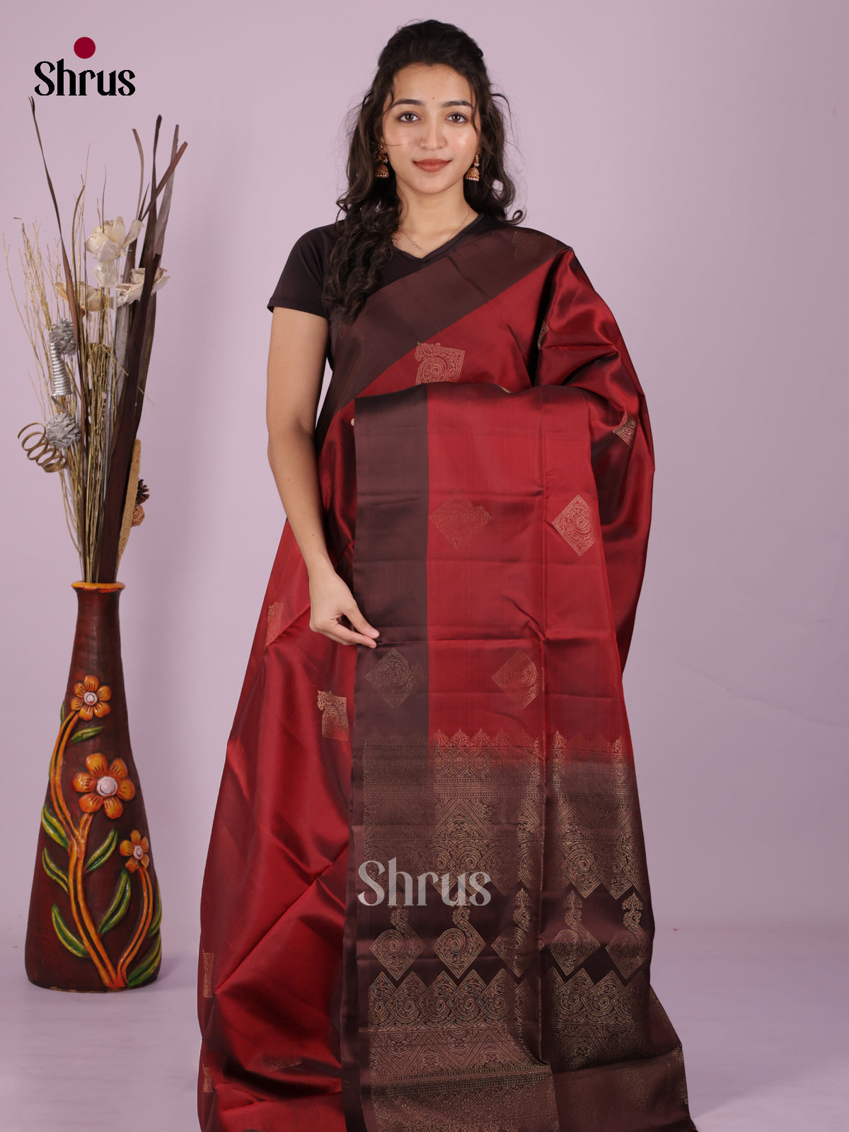 DKS03005 - Softsilk-halfpure Saree - Shop on Shrus.com